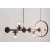Lampa wisząca czarna metalowa z szklanymi kulami 92cm DRS3510/7 - Lampy Elem